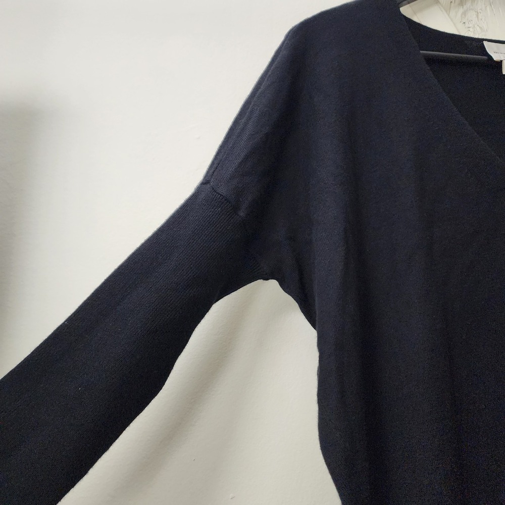 Maeve By Anthropologie V-Neck Pullover Sweater Black Side Slits  Size M - Picture 5 of 12